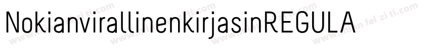 NokianvirallinenkirjasinREGULAR REG字体转换